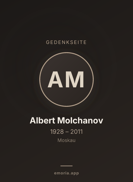 Gedenkportrait von Albert Molchanov