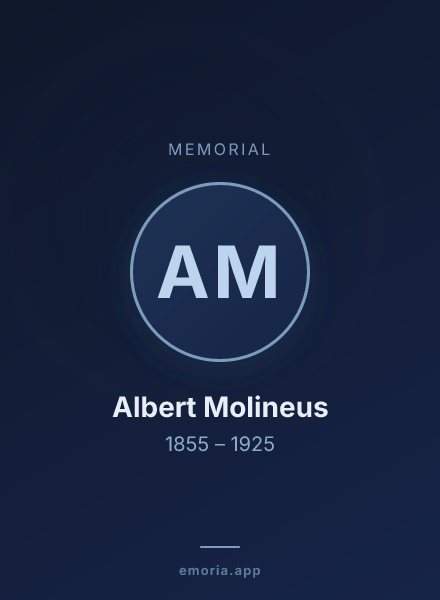 Memorial portrait of Albert Molineus