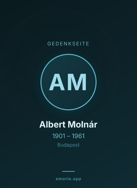 Gedenkportrait von Albert Molnár