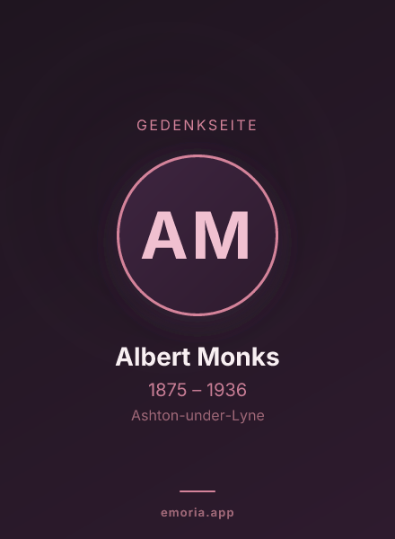 Gedenkportrait von Albert Monks