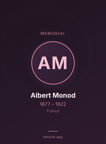 Memorial portrait of Albert Monod