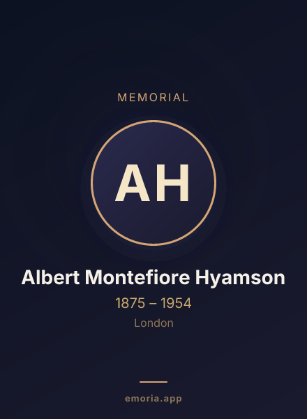 Memorial portrait of Albert Montefiore Hyamson