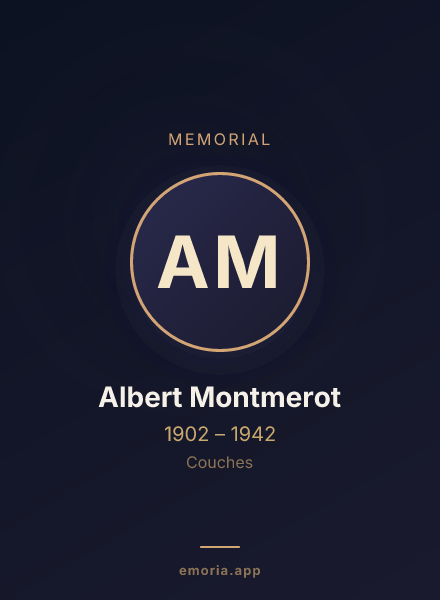 Memorial portrait of Albert Montmerot