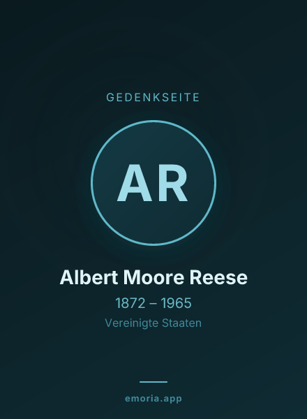 Gedenkportrait von Albert Moore Reese
