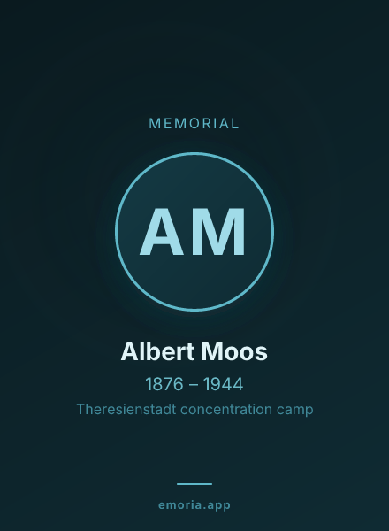 Memorial portrait of Albert Moos