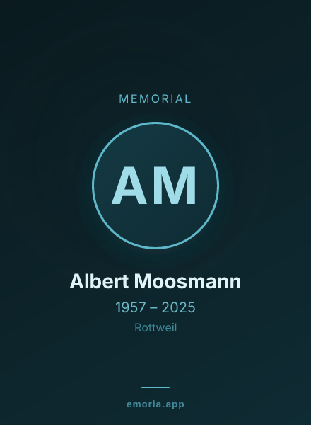Memorial portrait of Albert Moosmann