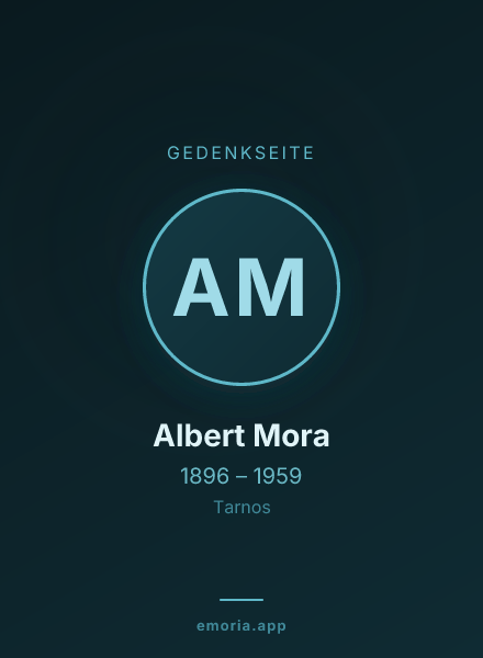 Gedenkportrait von Albert Mora