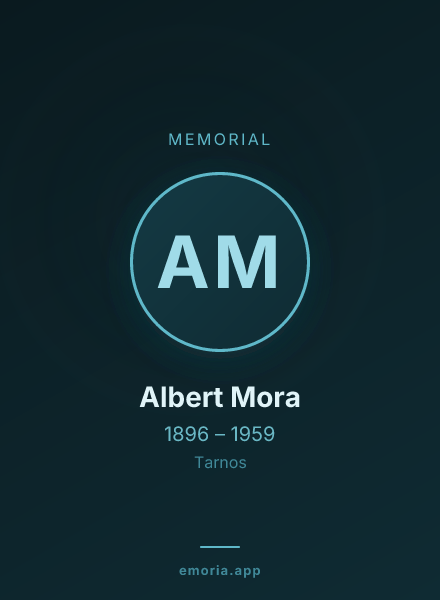 Memorial portrait of Albert Mora