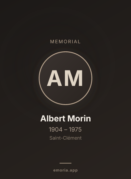 Memorial portrait of Albert Morin
