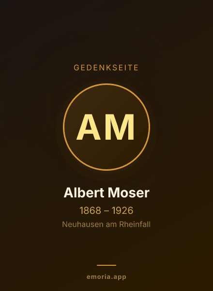 Gedenkportrait von Albert Moser