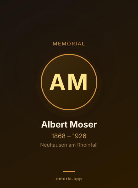 Memorial portrait of Albert Moser