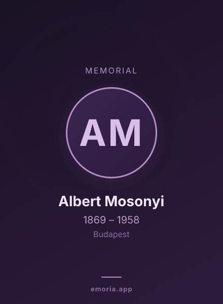 Memorial portrait of Albert Mosonyi
