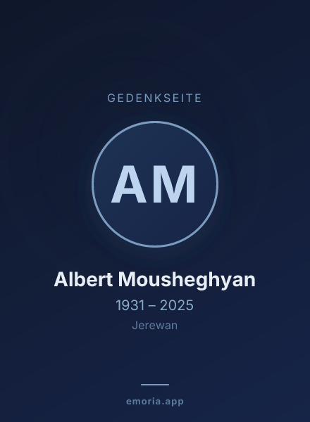 Gedenkportrait von Albert Mousheghyan