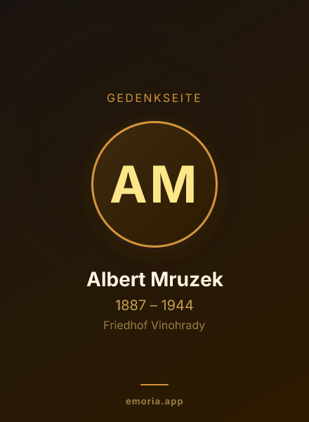 Gedenkportrait von Albert Mruzek