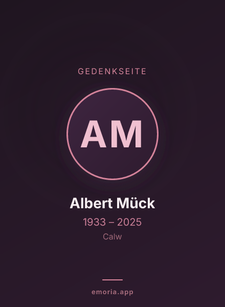 Gedenkportrait von Albert Mück