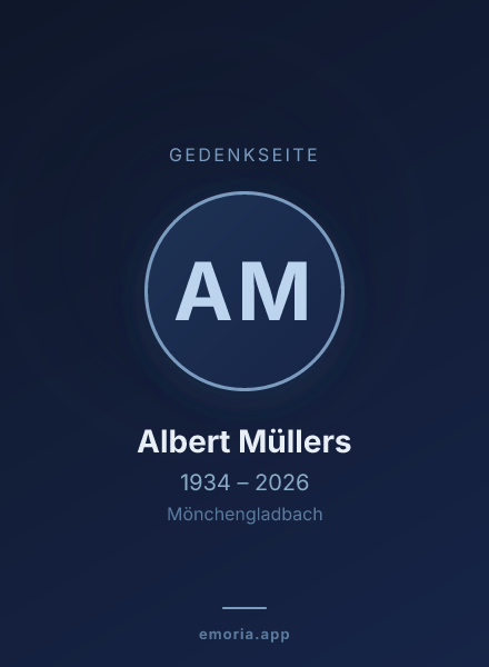 Gedenkportrait von Albert Müllers