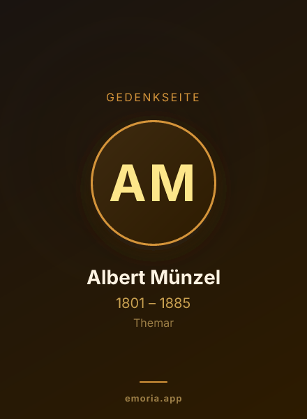 Gedenkportrait von Albert Münzel