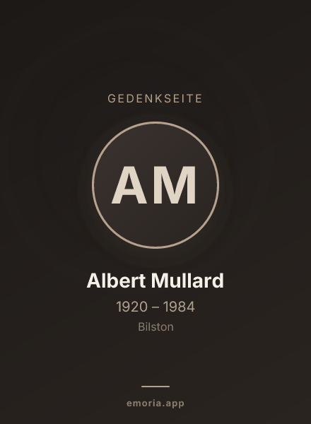 Gedenkportrait von Albert Mullard