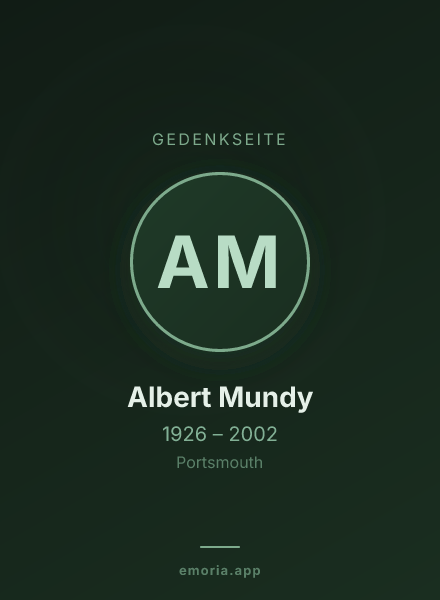 Gedenkportrait von Albert Mundy