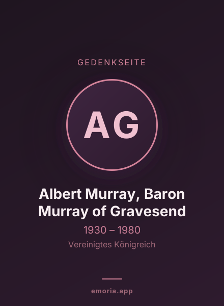 Gedenkportrait von Albert Murray, Baron Murray of Gravesend