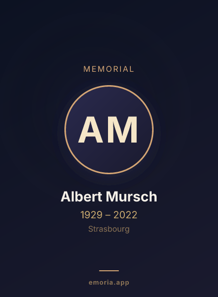 Memorial portrait of Albert Mursch