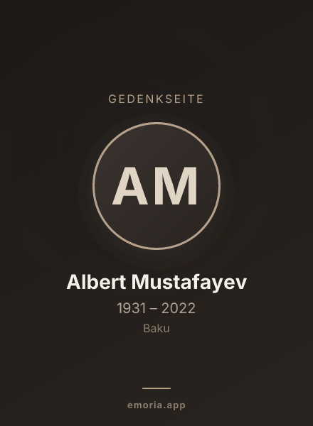 Gedenkportrait von Albert Mustafayev