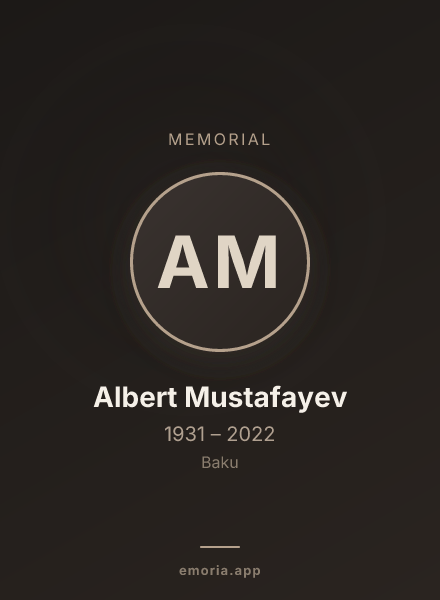 Memorial portrait of Albert Mustafayev