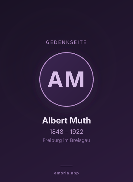 Gedenkportrait von Albert Muth