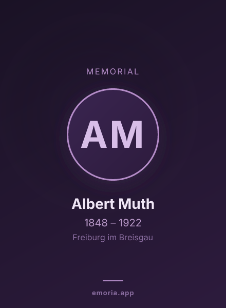 Memorial portrait of Albert Muth
