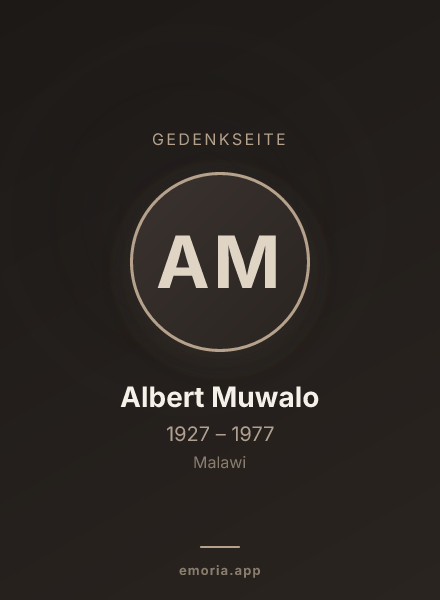Gedenkportrait von Albert Muwalo