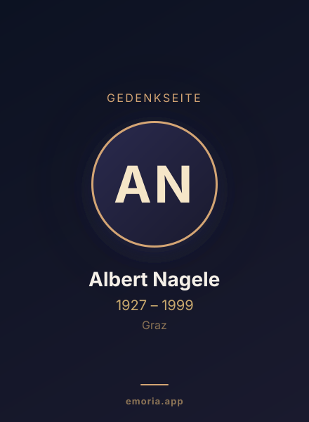 Gedenkportrait von Albert Nagele