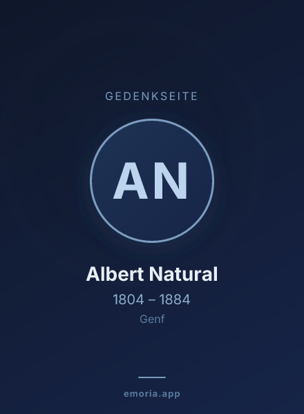 Gedenkportrait von Albert Natural