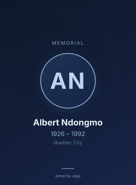 Memorial portrait of Albert Ndongmo