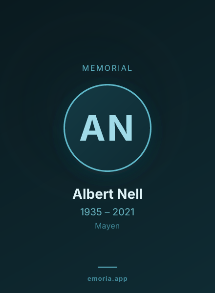 Memorial portrait of Albert Nell