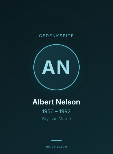 Gedenkportrait von Albert Nelson