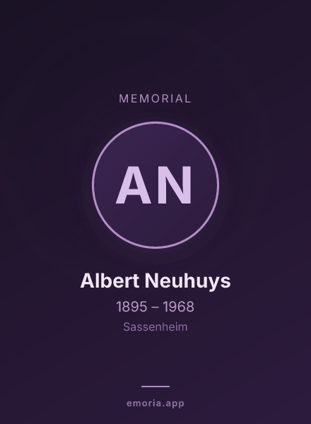 Memorial portrait of Albert Neuhuys
