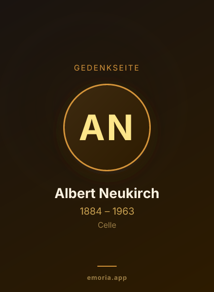 Gedenkportrait von Albert Neukirch