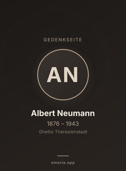 Gedenkportrait von Albert Neumann