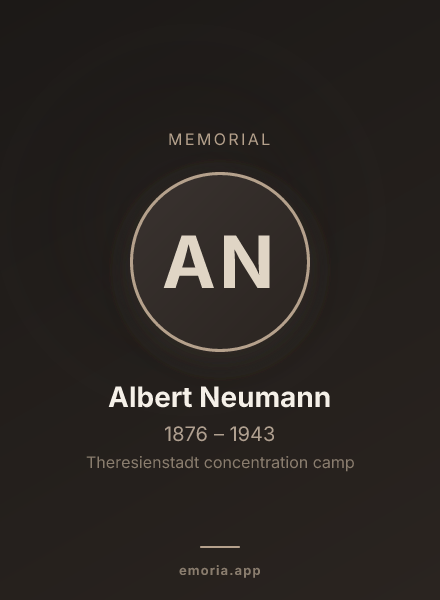 Memorial portrait of Albert Neumann