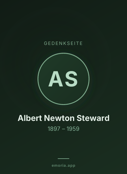 Gedenkportrait von Albert Newton Steward