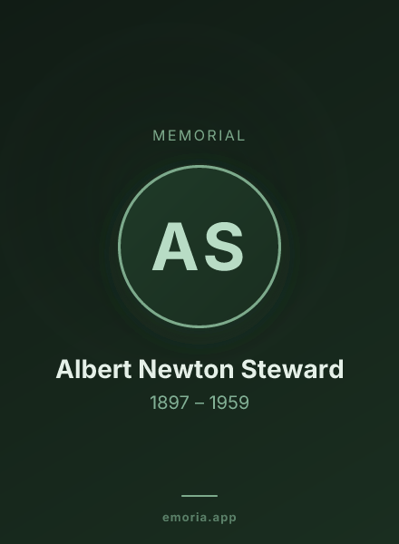 Memorial portrait of Albert Newton Steward