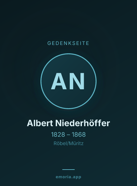 Gedenkportrait von Albert Niederhöffer