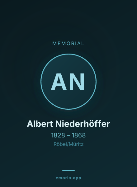 Memorial portrait of Albert Niederhöffer