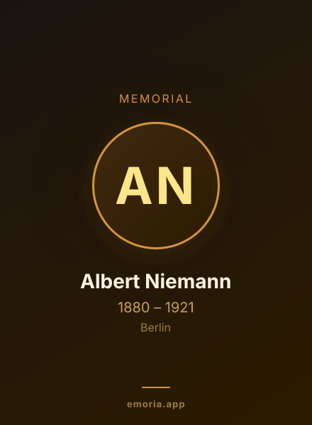 Memorial portrait of Albert Niemann