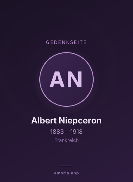 Gedenkportrait von Albert Niepceron