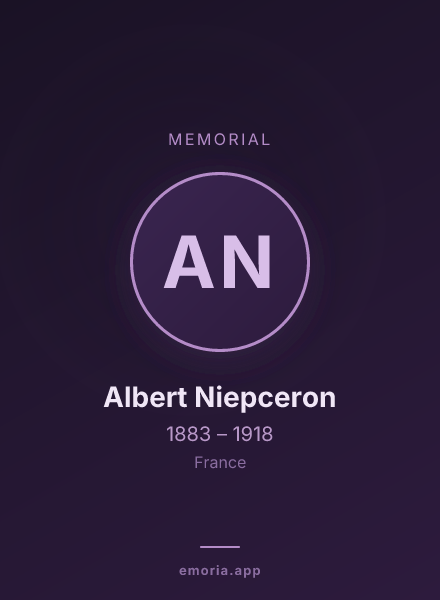 Memorial portrait of Albert Niepceron
