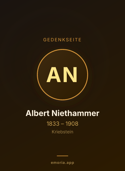 Gedenkportrait von Albert Niethammer