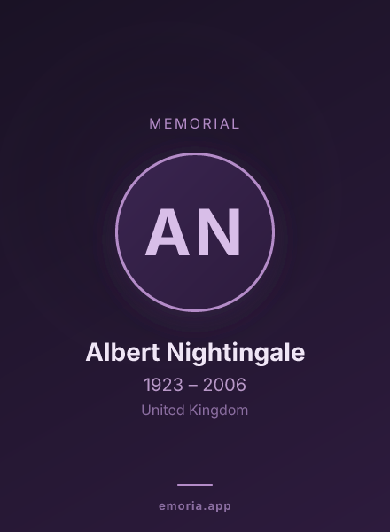Memorial portrait of Albert Nightingale