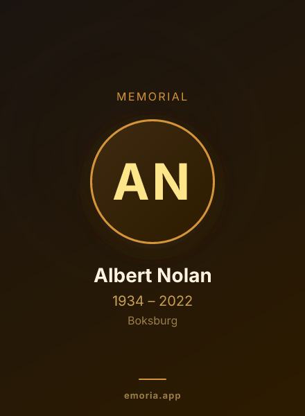 Memorial portrait of Albert Nolan