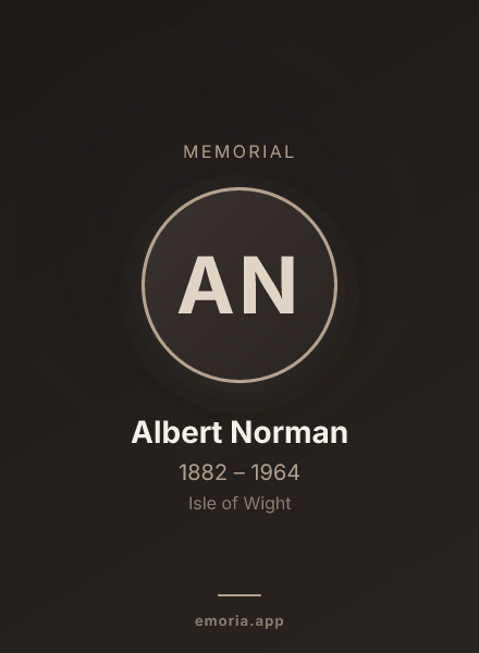 Memorial portrait of Albert Norman